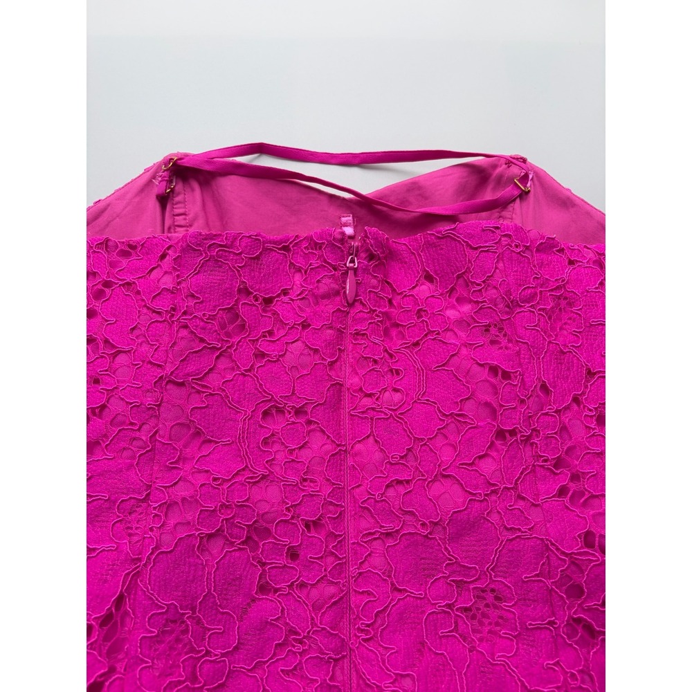 Lilly Pulitzer Women's Pink Floral Lace Strapless Dress Size 4 Cocktail Party - Picture 6 of 7